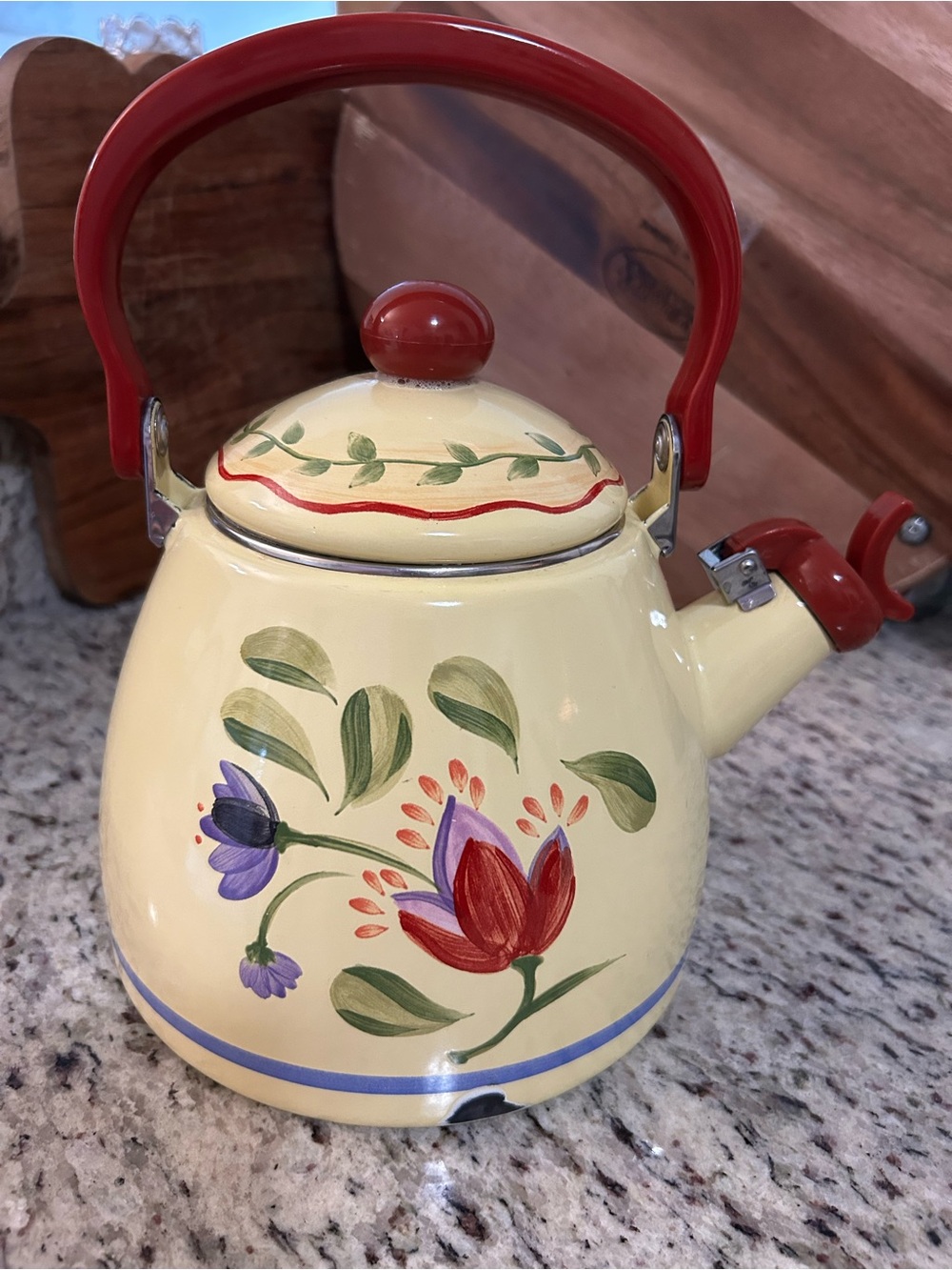 Vintage Pfaltzgraff Napoli Whistle Blowing Kettle